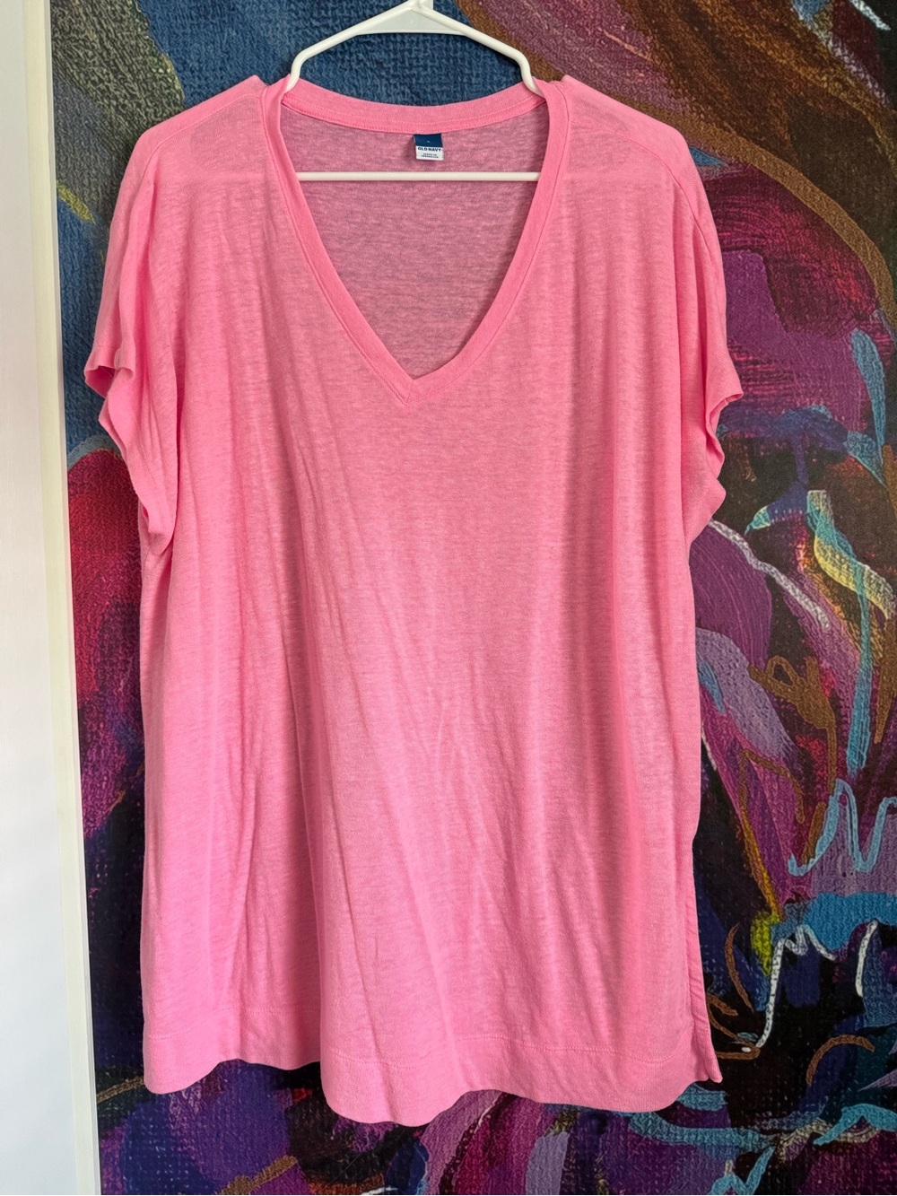 Old Navy Women's V-Neck Short Sleeve Tee - Pink